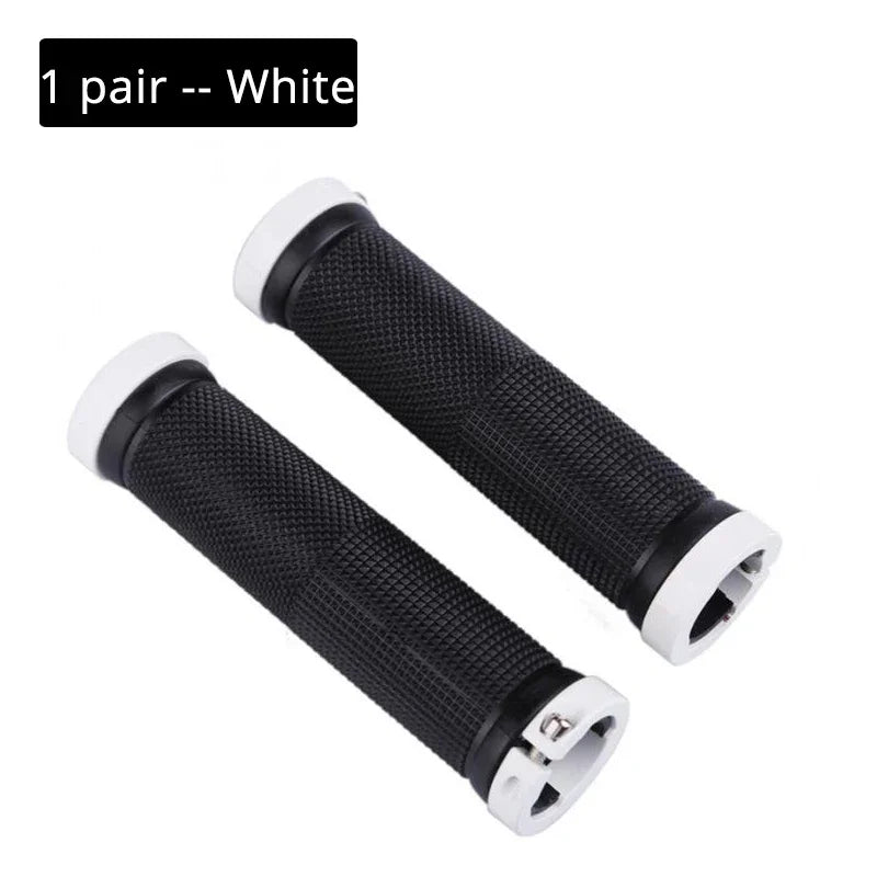 Lock-On MTB BMX Bicycle Handlebar Grips Anti-Slip Rubber Bicycle Handlebar Grips Nixie White
