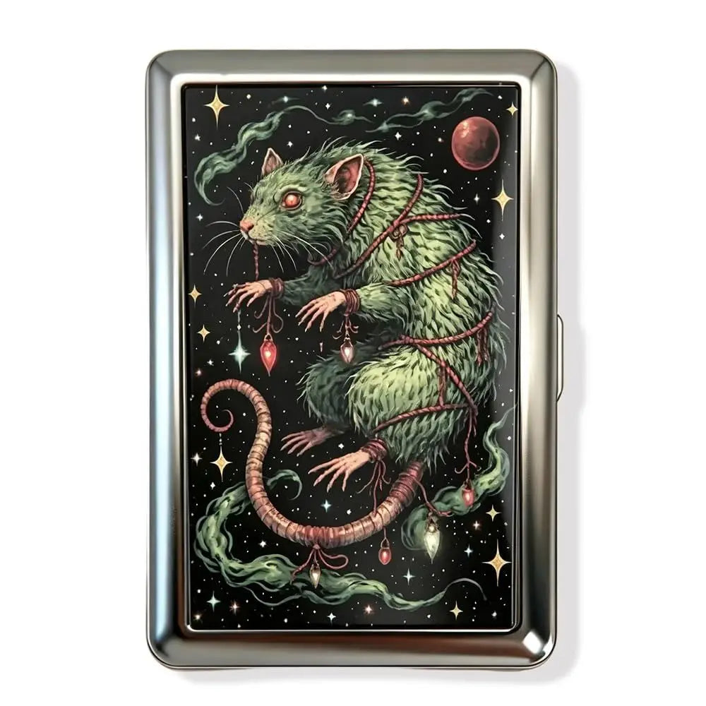 Vintage Metal Flip Card Case – Retro Compact Card Holder Metal Card Holder Nixie