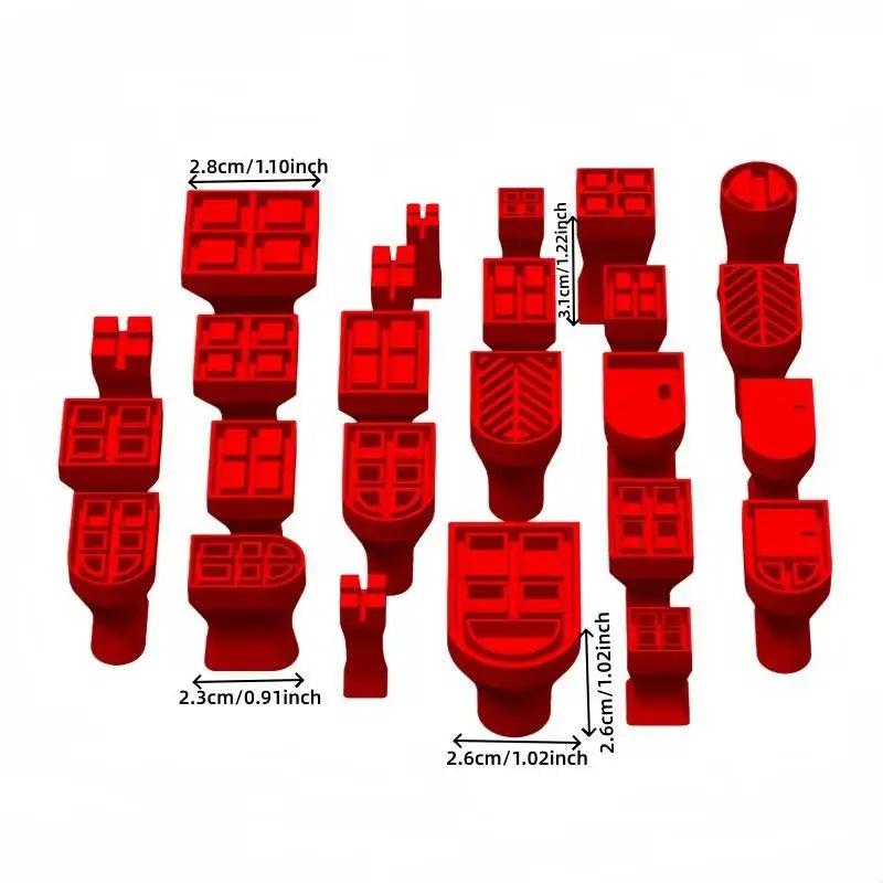 25-Piece Clay Stamp & Molding Kit – DIY Pottery Window Patterns Clay Stamp Kit Nixie
