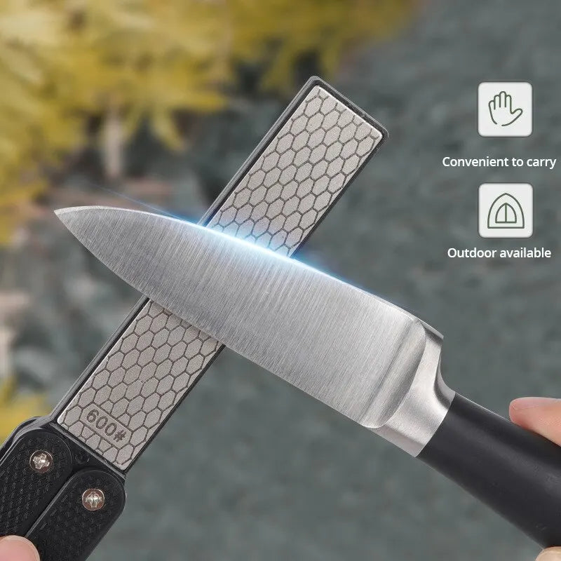 Portable Double-Sided Diamond Knife Sharpening Stone 400/600 Grit Knife Sharpening Stone Nixie