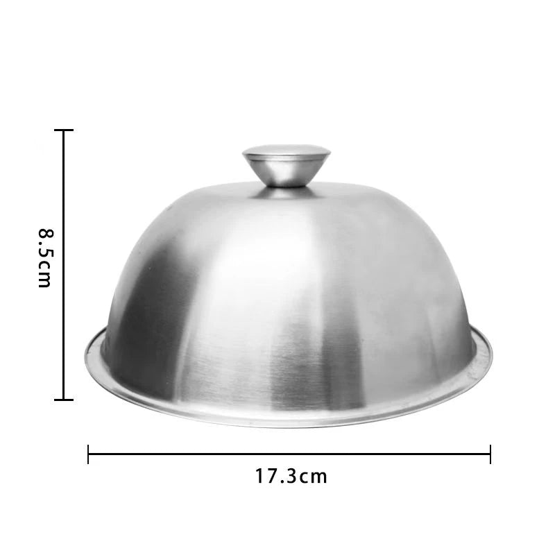 Stainless Steel Burger Melting Dome BBQ Grill Lid Cover 17.3cm Grill Dome Cover Nixie 1pc