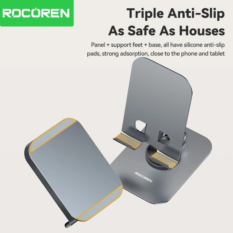Rocoren 360° Foldable Metal Desk Phone & Tablet Stand Phone & Tablet Stand Nixie
