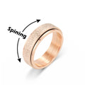 6mm Spinner Ring Stainless Steel Rotatable Band – Unisex Spinner Ring Nixie green 8