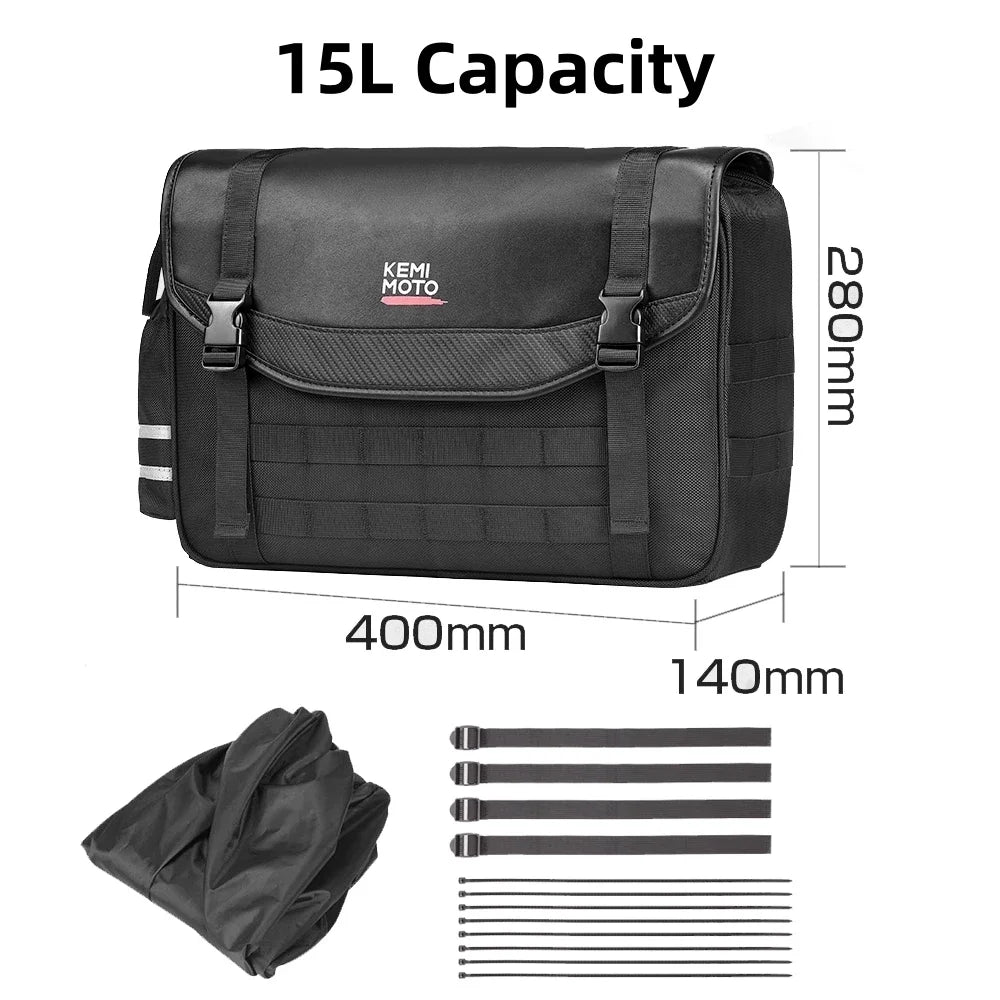 KEMITOUR Motorcycle Saddlebag 8L 12L 15L Universal Side Bag Motorcycle Saddlebag Nixie 15L
