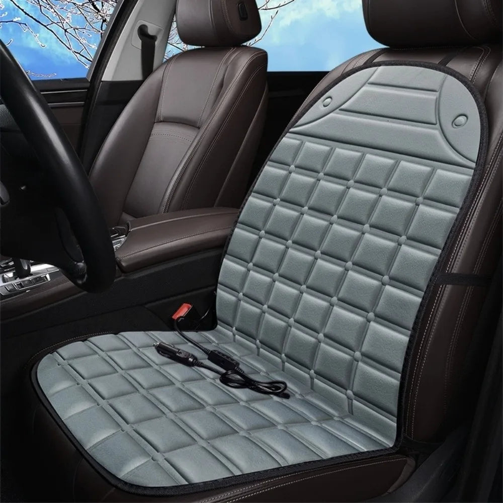 12V Car Heated Seat Cushion with Backrest – Universal Fit Heated Seat Cushion Nixie