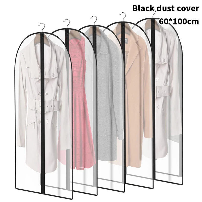 Transparent Hanging Garment Dust Cover Bag with Zipper