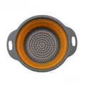 Collapsible Silicone Drain Basket – Foldable Colander Strainer Collapsible Colander Nixie Orange S-20x25cm