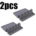 Silicone Utensil Rest with Drip Pad – BPA-Free Spoon Holder Silicone Spoon Rest Nixie 2pcs Grey