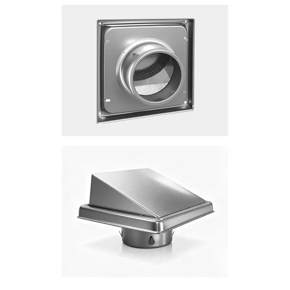 Square Stainless Steel Air Vent 4" 5" 6" – Ducting Outlet Cover Ventilation Vent Cover Nixie