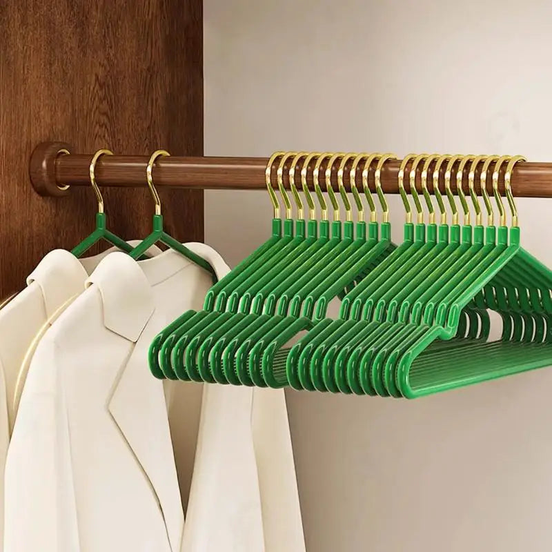 10-Pack Non-Slip Metal Clothes Hangers – PVC Coated, 40cm Clothes Hangers Nixie