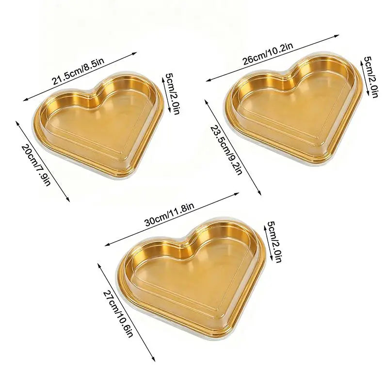 Heart-Shaped Snack Storage Boxes with Lid – Set of 3 Snack Storage Boxes Nixie