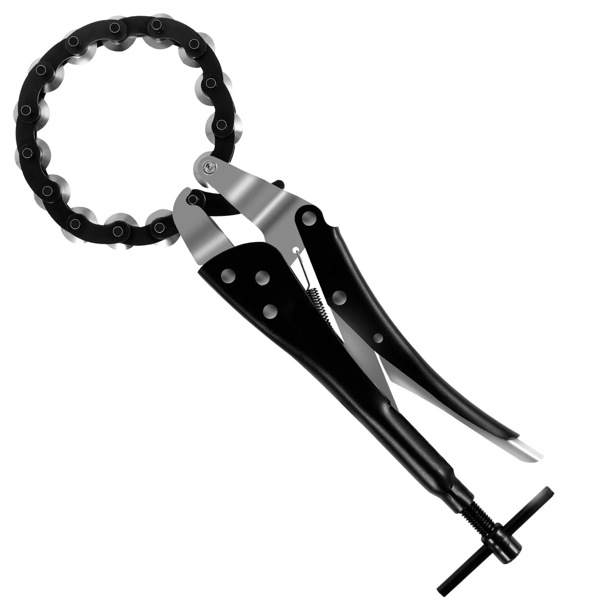 Exhaust Pipe Chain Cutter 0.6"–3.3" Carbon Steel Tailpipe Tool Pipe Chain Cutter Nixie black