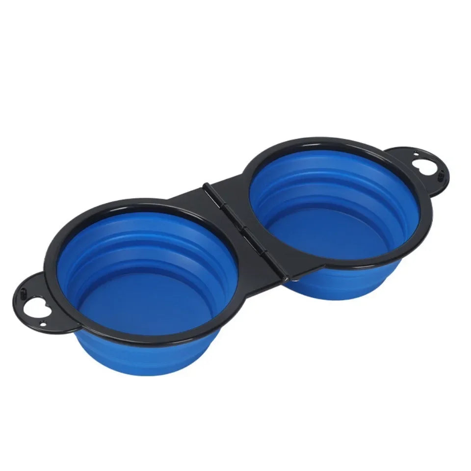 2-in-1 Foldable Travel Pet Bowl for Dogs & Cats | Nixie Foldable Pet Bowl Nixie Blue