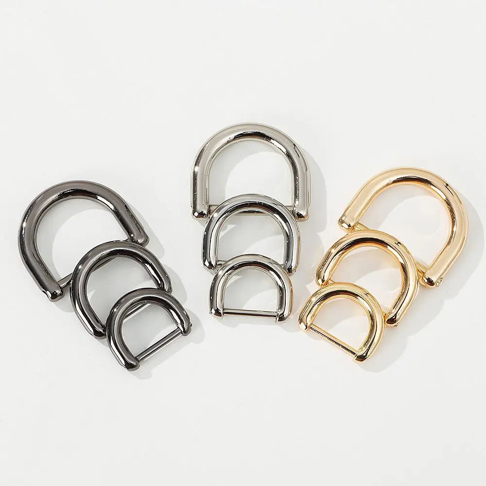 Metal Screw D-Ring Buckle for Bag Straps & Leather Crafts