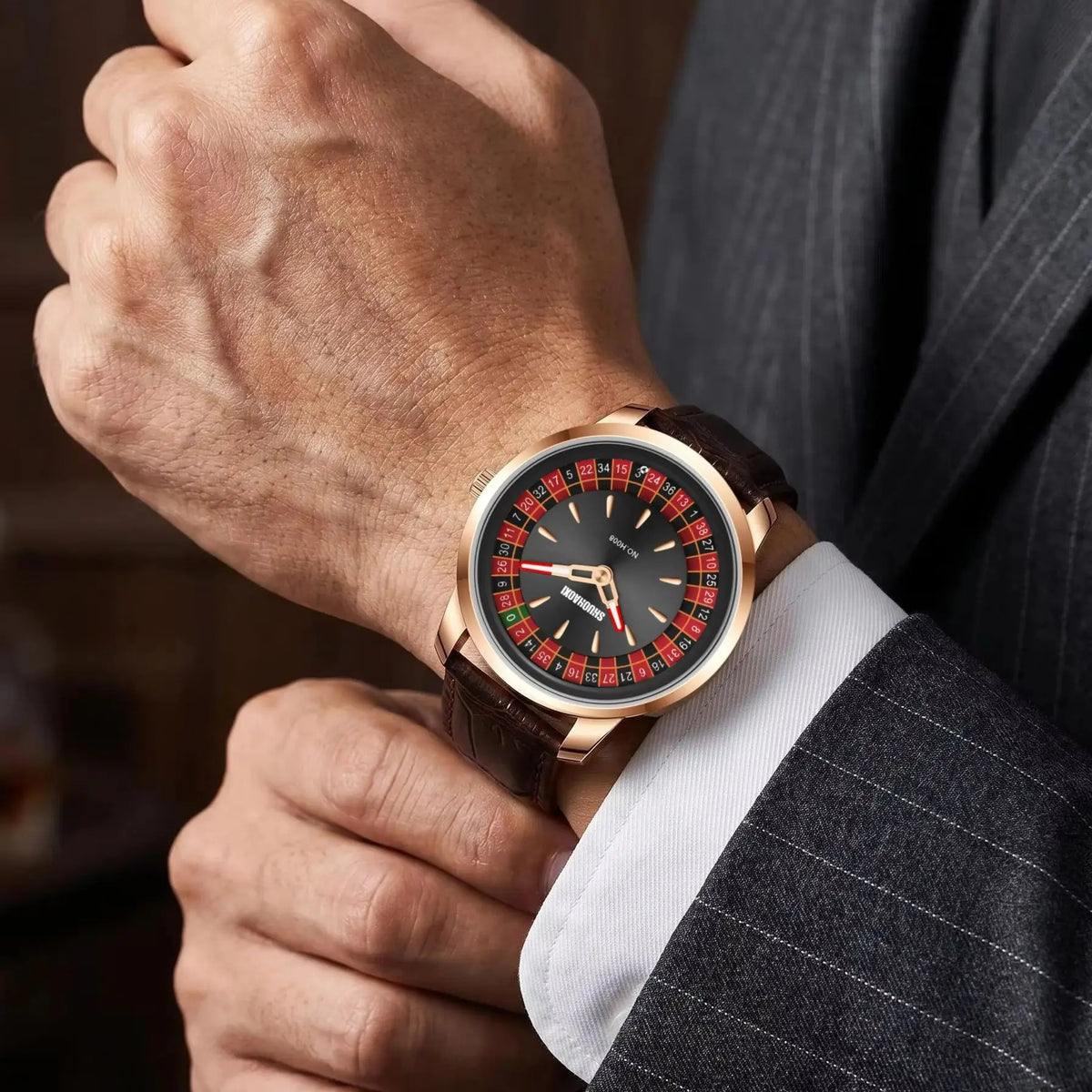 Roulette Poker Design Fashion Quartz Watch – Leather Band