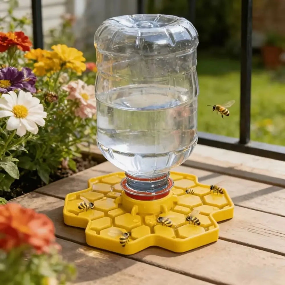 Honeycomb Bee Water Feeder | Safe Pollinator Drinking Dish
