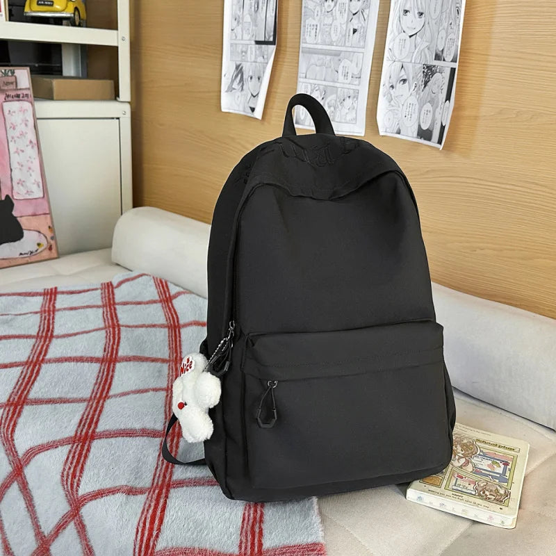 Letter-Embroidered Girls School Backpack – Large & Lightweight Girls School Backpack Nixie