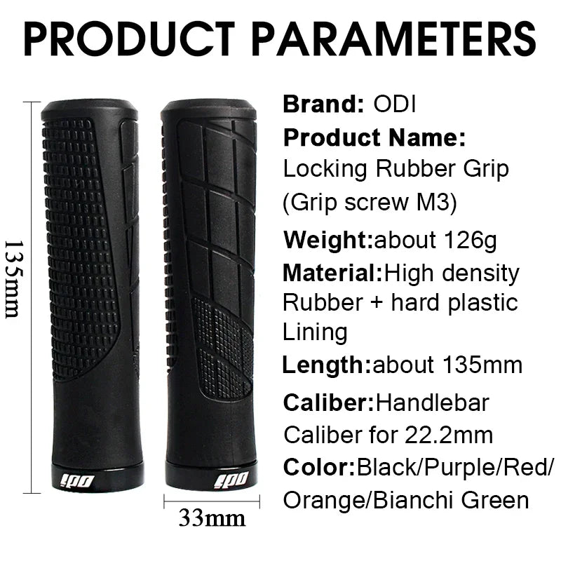 ODI Lock-On MTB BMX Bike Handlebar Grips – Non-Slip Rubber Bike Handlebar Grips Nixie