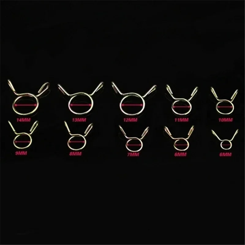 250/126PCS Spring Hose Clips 5–14mm Fuel Pipe Clamps Motorcycle Hose Clamp Set Nixie