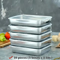 10-Piece Stainless Steel Food Storage Container Set | Meal Prep Food Storage Containers Nixie 10pcs(5boxs 5lids)