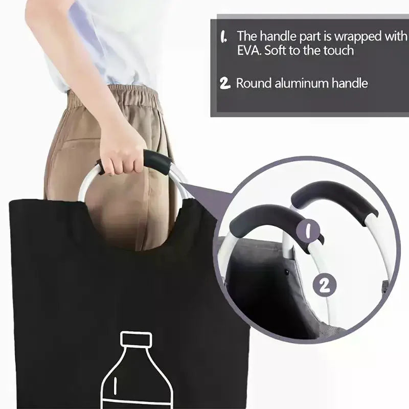 82L Folding Recycling Bag – Large Bottle Storage Bin & Organizer Folding Recycling Bin Nixie