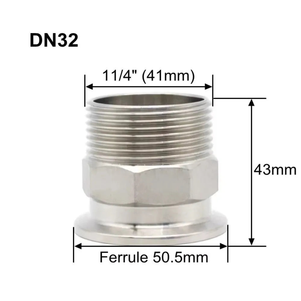 SS304 Stainless Steel Internal Thread Ferrule Clamp Fitting DN8-DN50 Pipe Ferrule Fitting Nixie