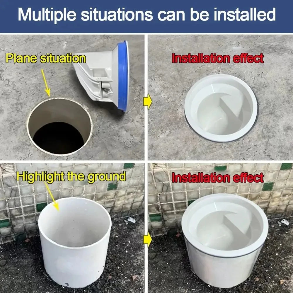 Auto-Closing Toilet Flange Seal Ring – Anti-Leak Drain Cover Floor Drain Seal Nixie