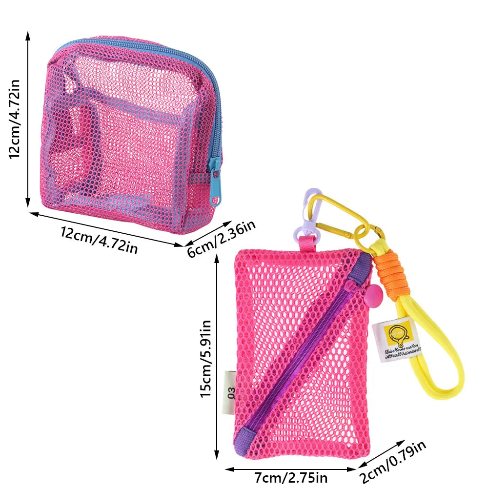 Large Candy Color Cosmetic Bag – Mesh Toiletry Organizer Cosmetic Bag Nixie