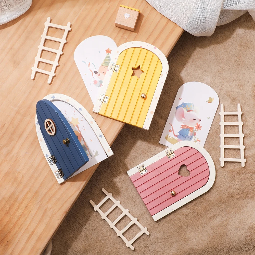 Fairy Door Miniature Wooden Mouse Door Garden Decor Miniature Garden Decor Nixie