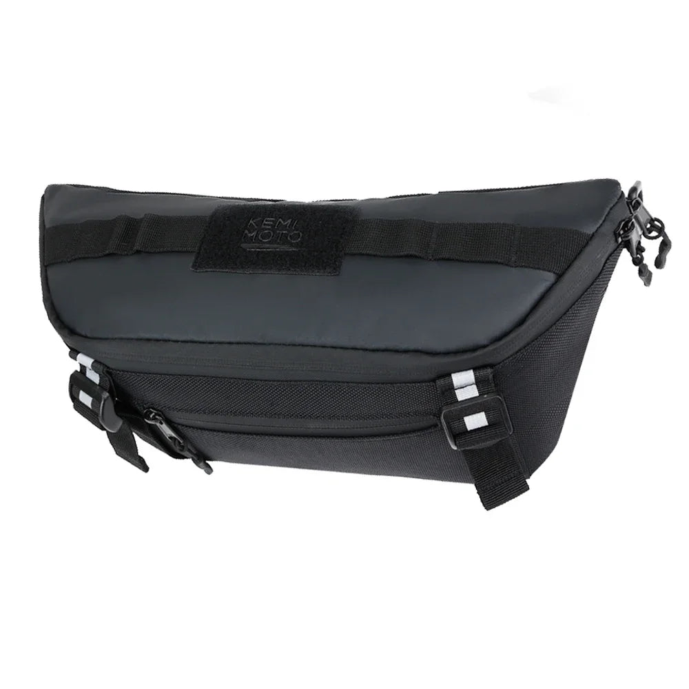 KEMIMOTO Waterproof Motorcycle Handlebar Bag – Front Fork Bag Motorcycle Handlebar Bag Nixie Black