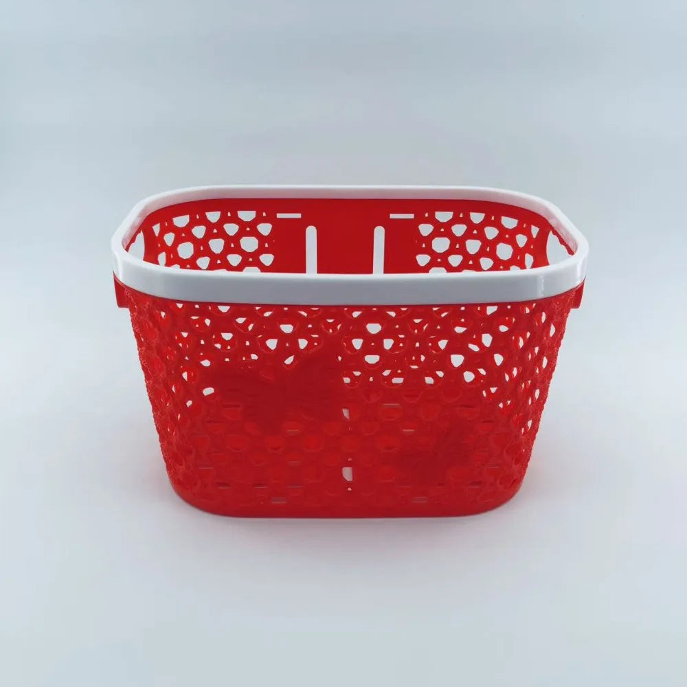Kids Bicycle Front Basket | Plastic, Universal 12-20 Inch, 7 Colors Kids Bicycle Basket Nixie Red