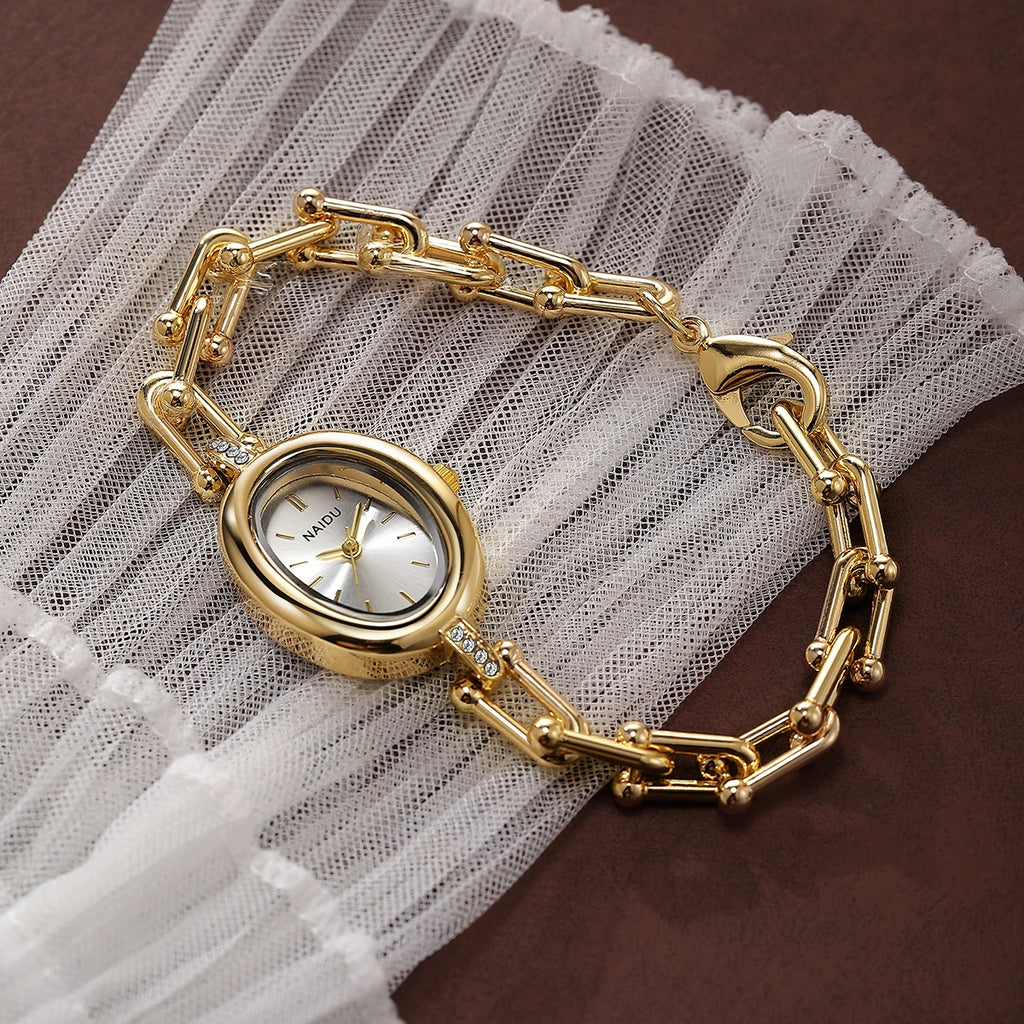 Luxury Roman Numeral Bracelet Quartz Watch | Alloy Band