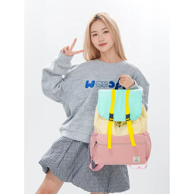 Dopamine Color-Block Women's Backpack – Hiking & Travel