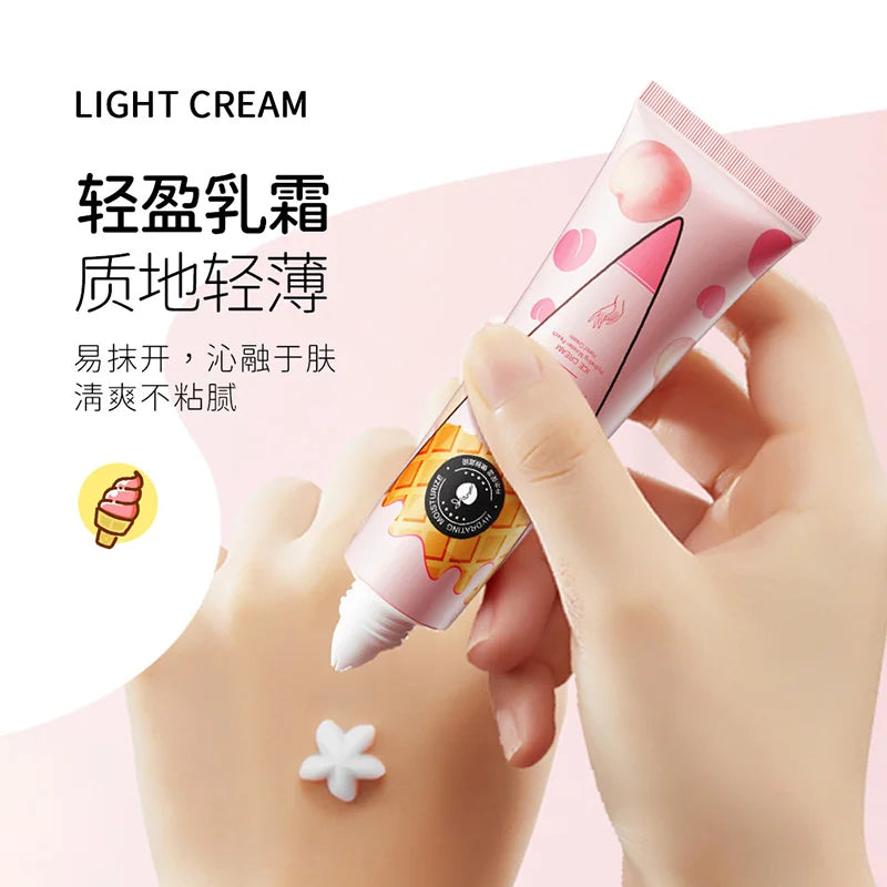 Ice Cream Hand Cream – Peach Fragrance, Moisturizing 30g Hand Cream Nixie