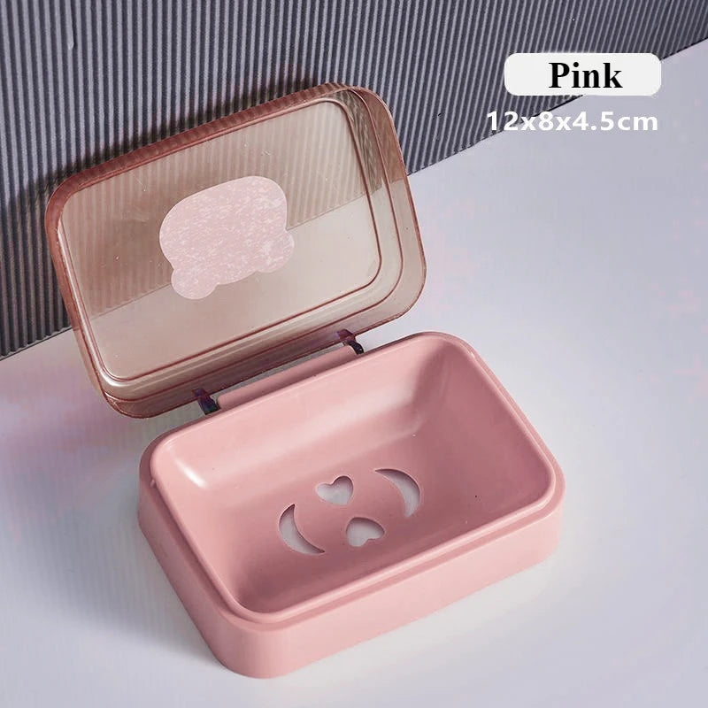 Flip-Top Drainable Soap Dish with Lid – Minimalist Design Soap Dish Nixie