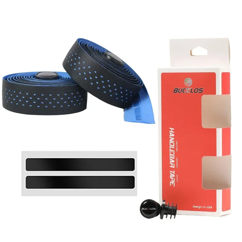 BUCKLOS Bike Handlebar Tape – Breathable PU+EVA Bar Wrap Bicycle Handlebar Tape Nixie BLUE