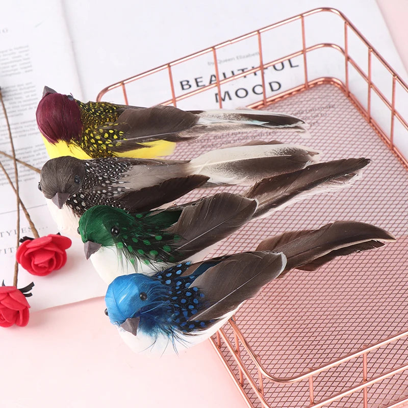 3D Artificial Foam Feather Bird Figurine – Home & Party Decor Decorative Bird Figurine Nixie