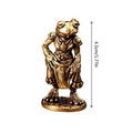 Mini Antique Brass Frog Statue – Desk Décor & Tea Pet Gift