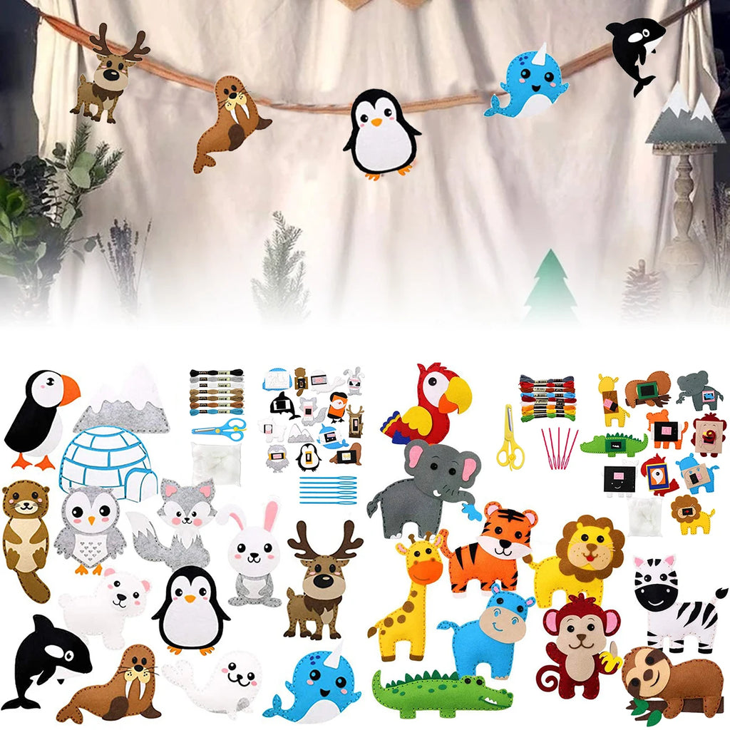 DIY Felt Animal Sewing Kit for Kids – Beginner Craft Set Kids Sewing Craft Kit Nixie