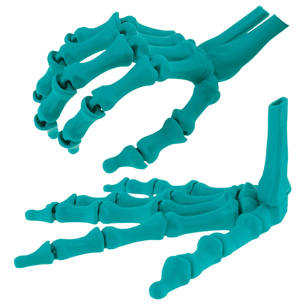 3D Realistic Skeleton Hand Model with Flexible Articulated Joints Halloween Decoration Prop Nixie