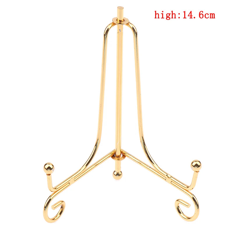 Gold Iron Display Stand Easel for Photos, Plates & Books Display Stand Easel Nixie 15cm