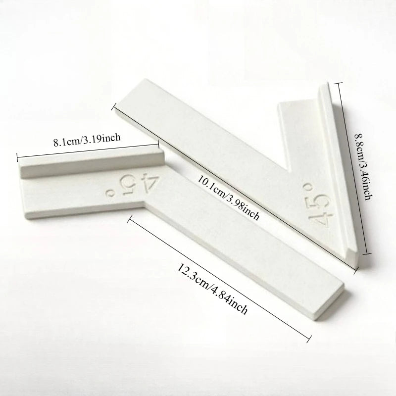 45° Angled Stop Rulers 2pcs – Woodworking Marking & Positioning Woodworking Angle Ruler Nixie 2pcs