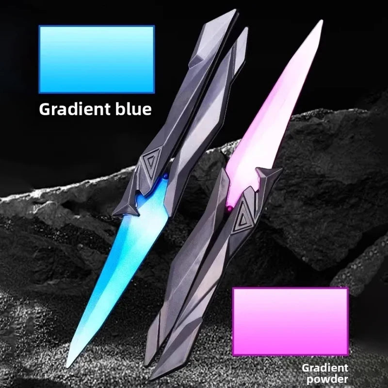 Foldable Butterfly Knife Replica – 3D Engraved Cosplay Prop Cosplay Prop Knife Nixie