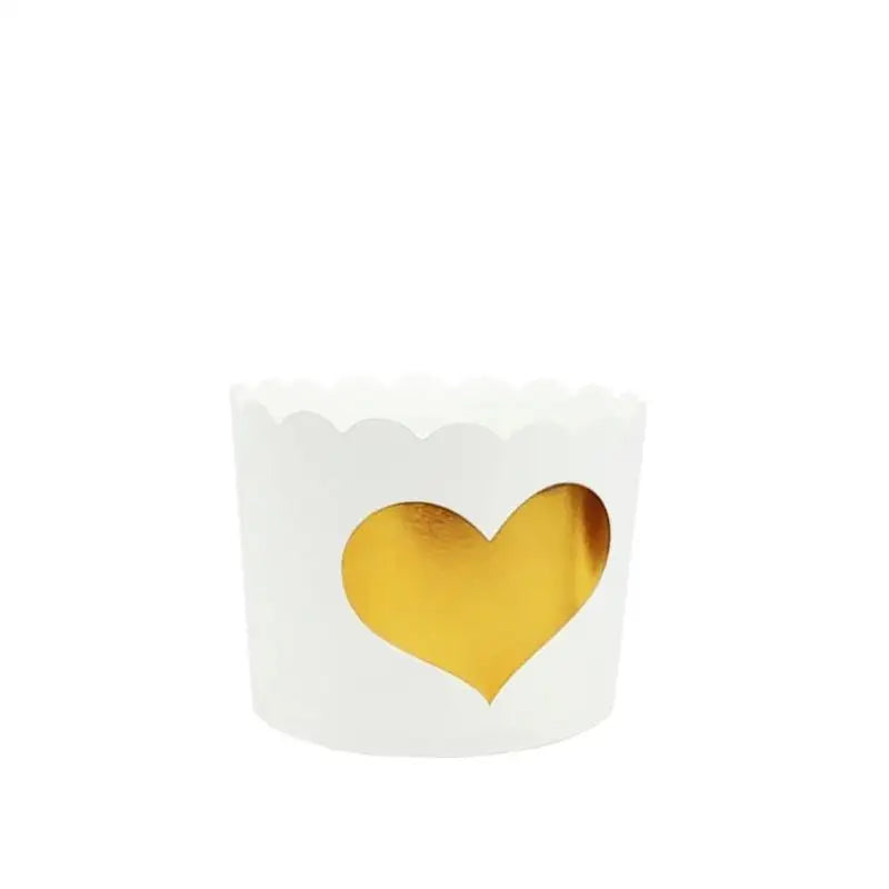 50 Pcs Gold Foil Cupcake Liners – Non-Stick Greaseproof Muffin Cups Cupcake Liners Nixie