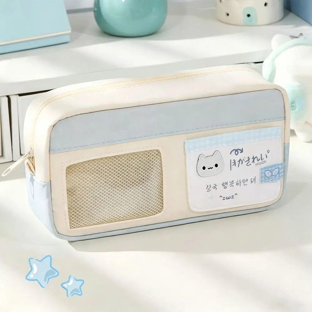 Aesthetic Ita Pencil Case – Large Capacity Multi-Layer Pen Bag Pencil Case Nixie
