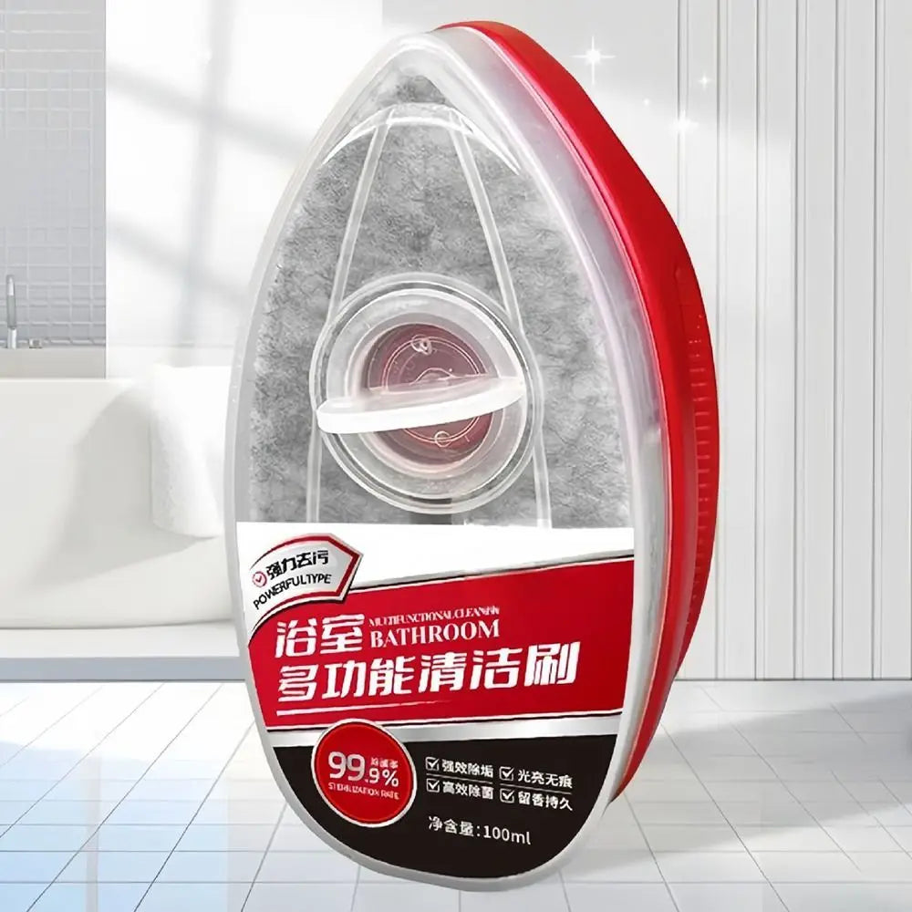 Bathroom Cleaner Brush with 100ml Liquid Compartment & Sponge