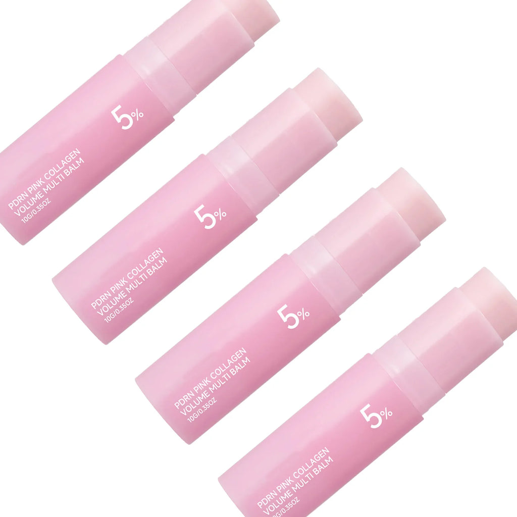 PDRN Pink Collagen Multi Balm Stick – Face, Lip & Neck Collagen Balm Stick Nixie 4pcs