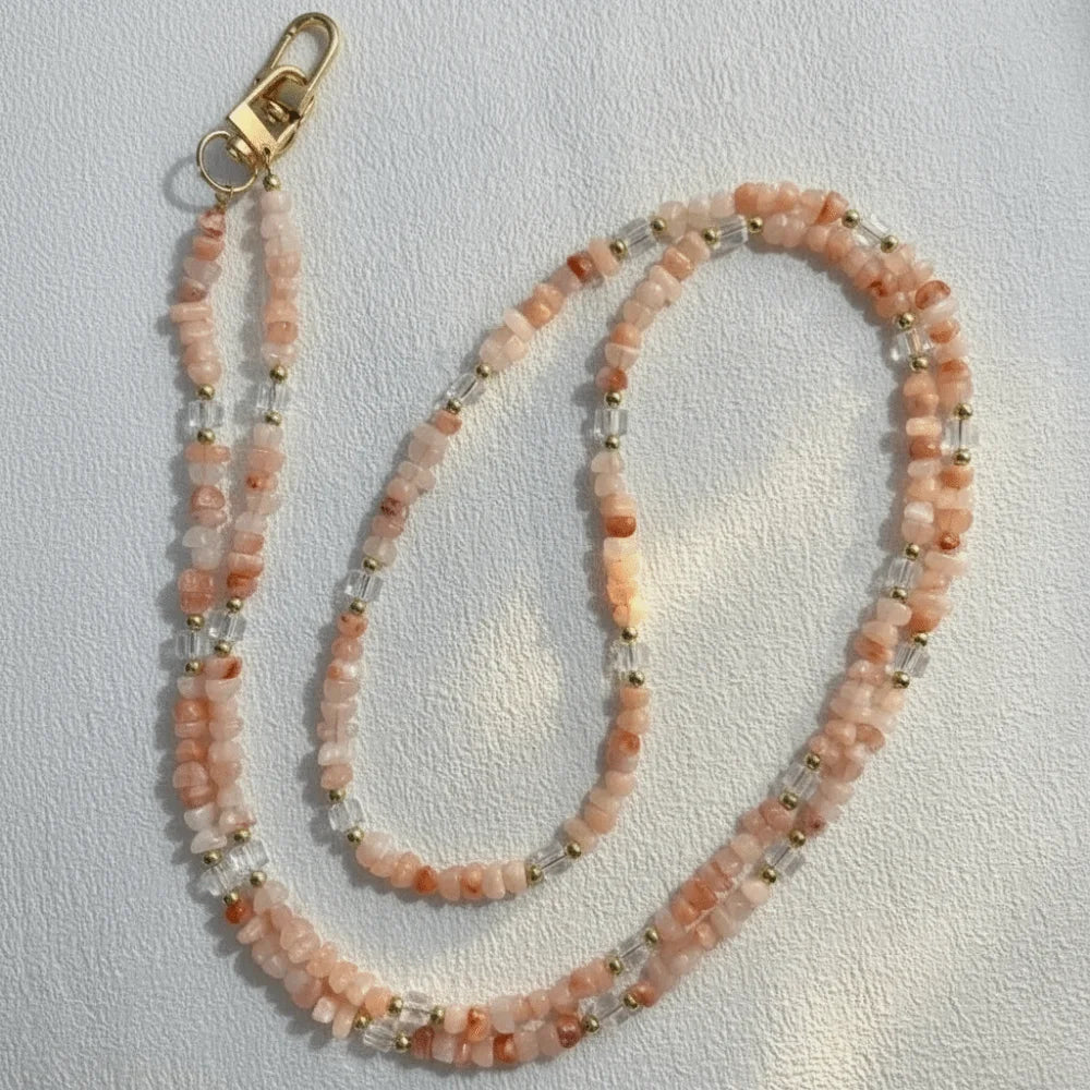Gravel Bead Phone Lanyard – Adjustable Crossbody Strap Phone Lanyard Strap Nixie
