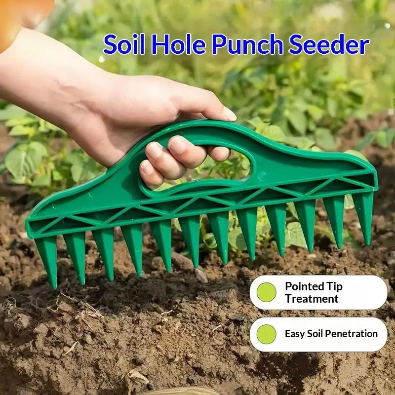 Manual Seed Spreader & Soil Dibbler – 12-Hole Garden Tool Garden Planting Tool Nixie