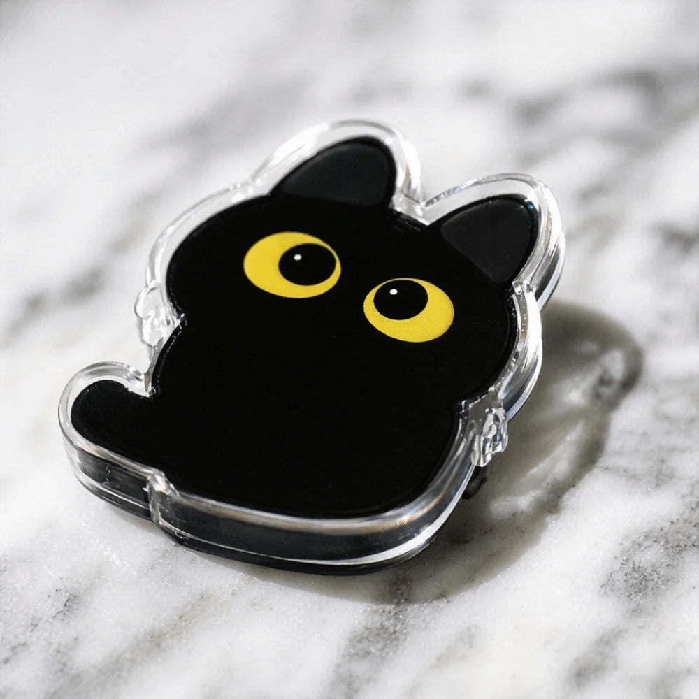 8pcs Acrylic Black Cat Bag Clips – Food Seal & Stationery Food Storage Clips Nixie